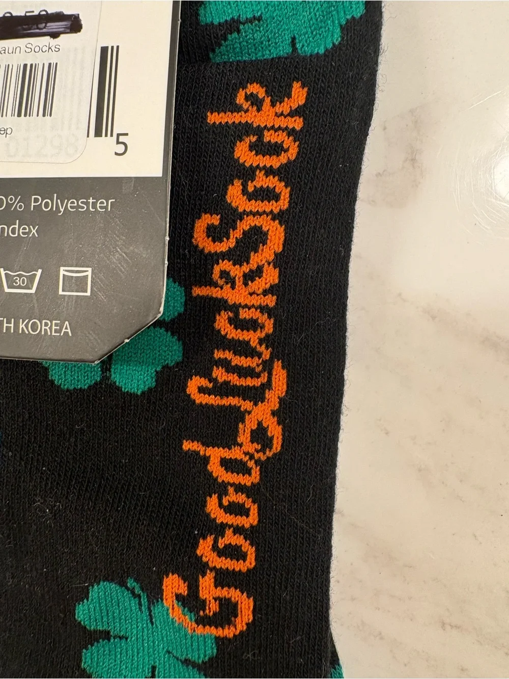 Leprechaun Good Luck Crew Socks 🍀 NWT Adult Size 7–12 | St. Patrick's Day